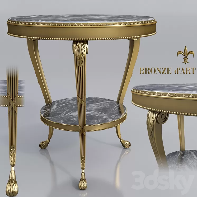 Table Empire from 1143 Bronze d'Art 3D Model Table Empire from 1143 Bronze d'Art 3D Model