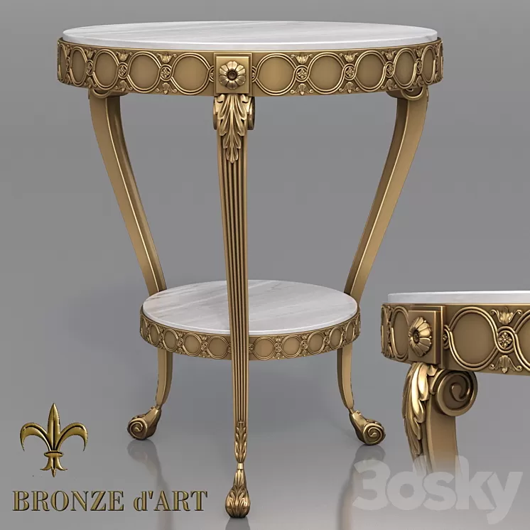 Table Feuillage 1117 of Bronze d'Art 3D Model Table Feuillage 1117 of Bronze d'Art 3D Model