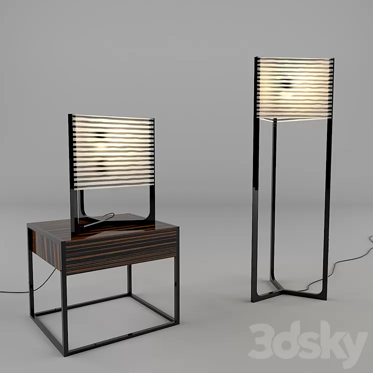 Table Floor Lamp 3D Model Table Floor Lamp 3D Model