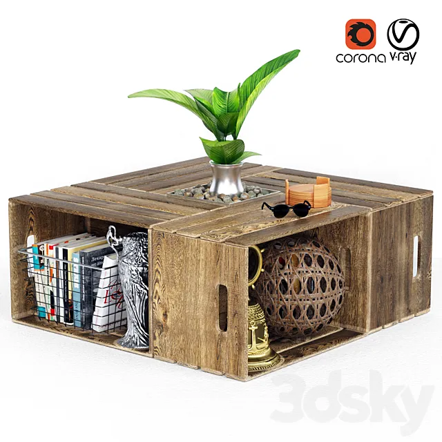 table from drawers 3DModel