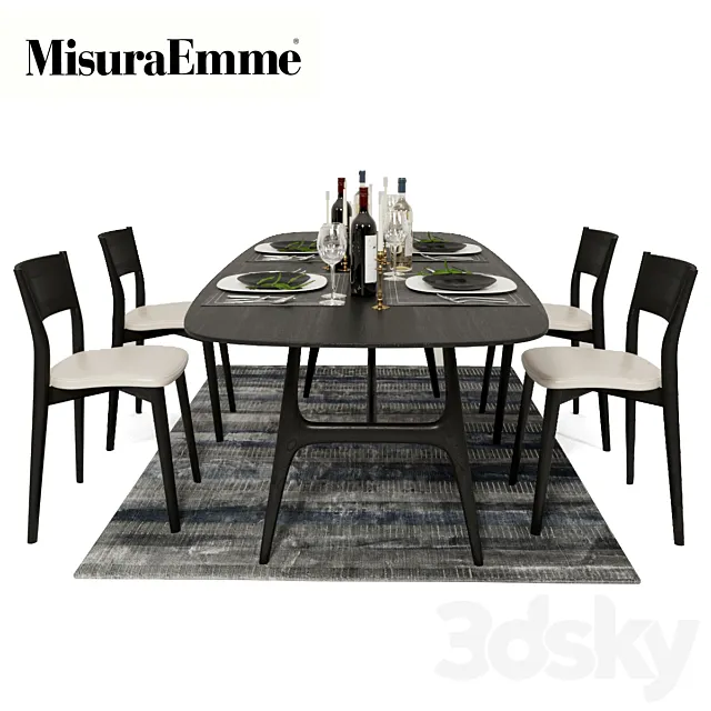 Table GAUDI _ Chairs BERTHA 3D Model