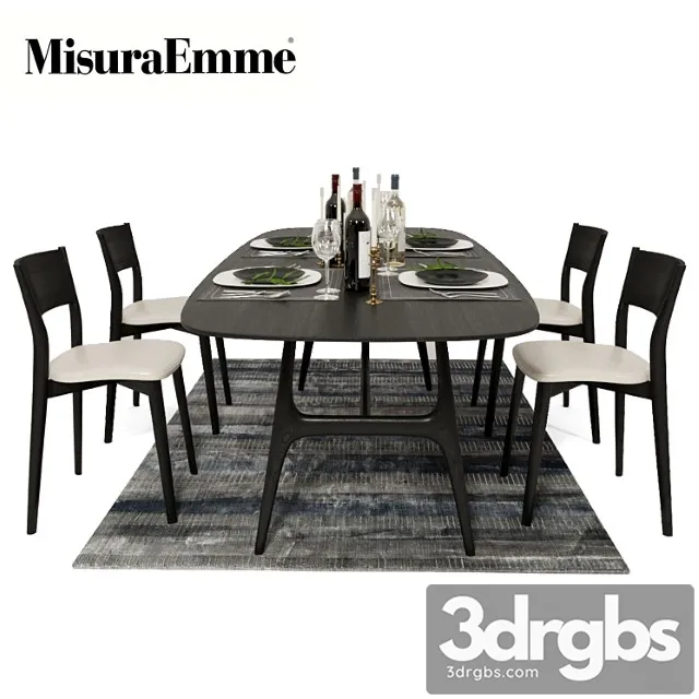 Table Gaudi Chairs Bertha 2 3D Model Download