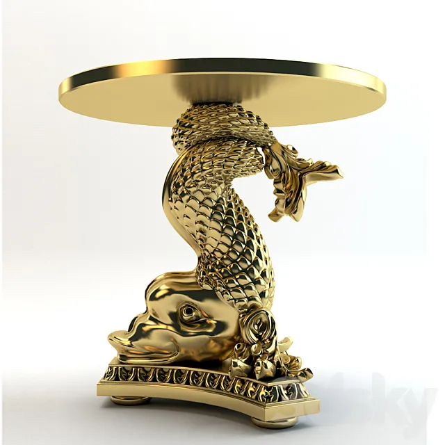 Table in the form of a fish 3D Model