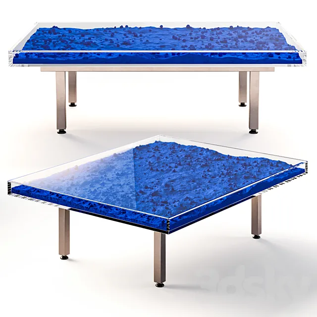 Table Klein Blue by Yves Klein 3DModel Table Klein Blue by Yves Klein 3DModel
