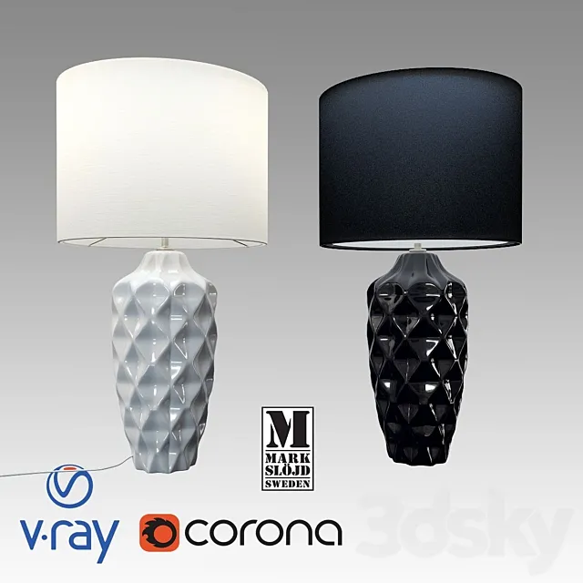 Table lamp Angela firm Markslöjd Sweden. 3D Model Table lamp Angela firm Markslöjd Sweden. 3D Model