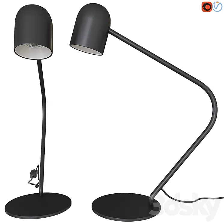 Table lamp Aromas Pipe 3D Model