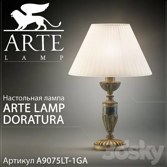 Table lamp Arte lamp Doratura A9075LT-1GA 3D Model Table lamp Arte lamp Doratura A9075LT-1GA 3D Model