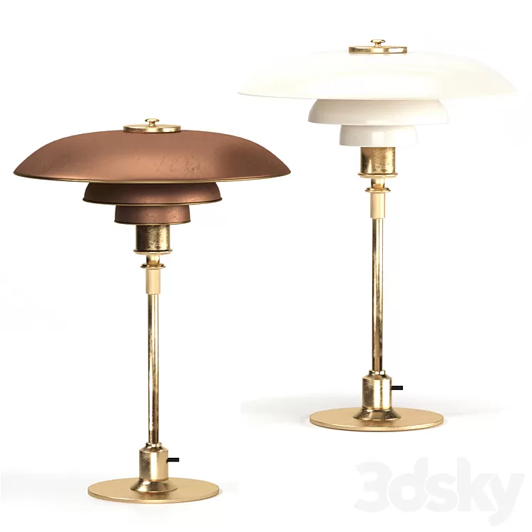 Table Lamp by Poul Henningsen 3D Model Table Lamp by Poul Henningsen 3D Model