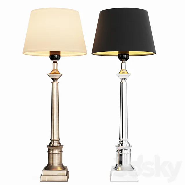 Table lamp Eichholtz 101642 Cologne (size S) 3D Model Table lamp Eichholtz 101642 Cologne (size S) 3D Model