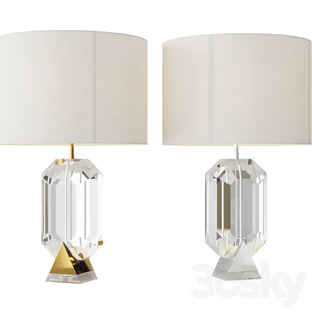 Table lamp Eichholtz 113341 Emerald 3D Model Table lamp Eichholtz 113341 Emerald 3D Model