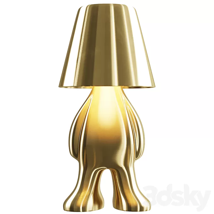 Table lamp GOLDEN BROTHERS By Qeeboo 3D Model Table lamp GOLDEN BROTHERS By Qeeboo 3D Model
