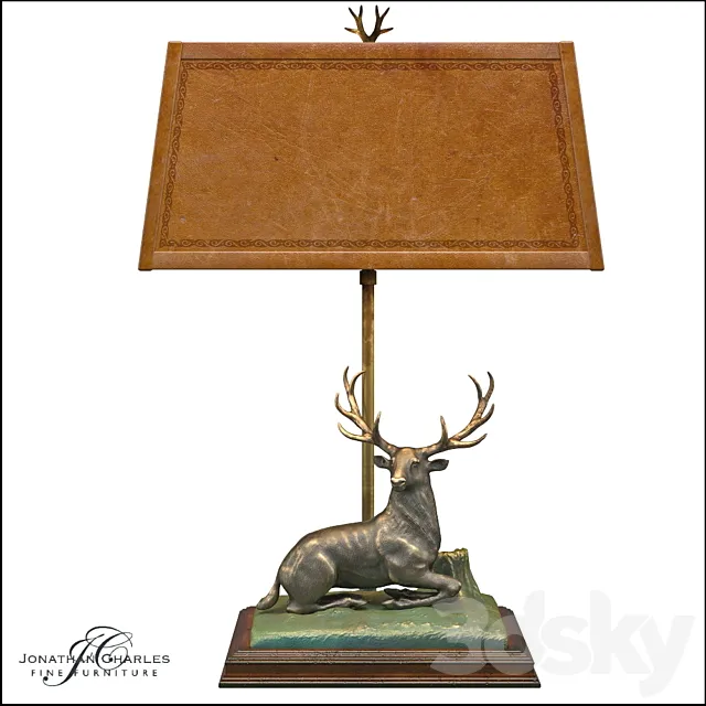 Table lamp Jonathan Charles 3D Model Table lamp Jonathan Charles 3D Model