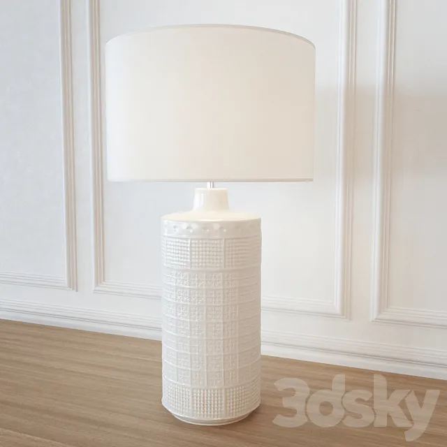 Table lamp POTTERYBARN Jamie Young Emma Ceramic Column Table Lamp 3D Model Table lamp POTTERYBARN Jamie Young Emma Ceramic Column Table Lamp 3D Model