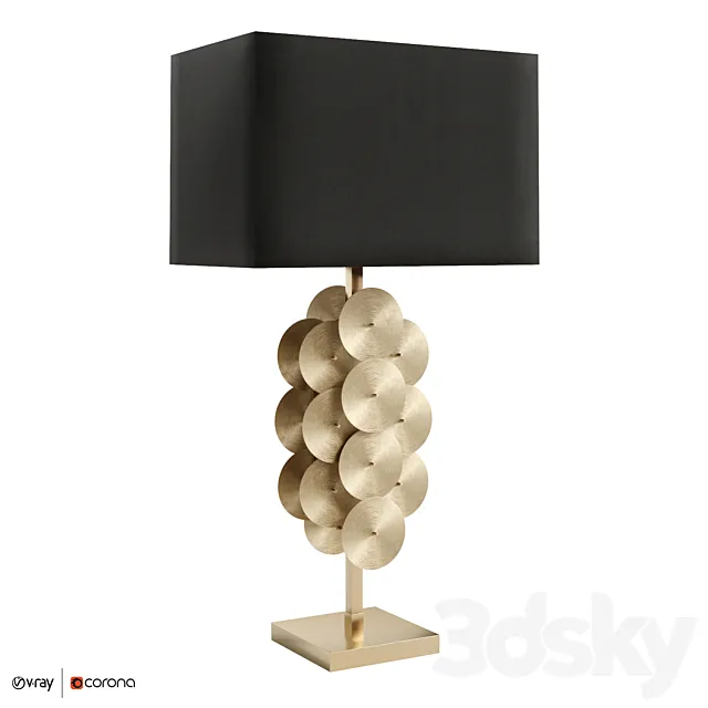 Table Lamp Puzzle Circles 3D Model Table Lamp Puzzle Circles 3D Model