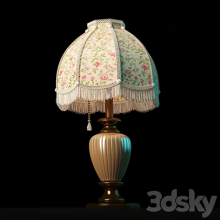 Table lamp retro 3D Model Table lamp retro 3D Model