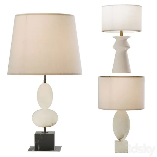 table lamp set01- Versa & Dani & Amagansett 3D Model table lamp set01- Versa & Dani & Amagansett 3D Model