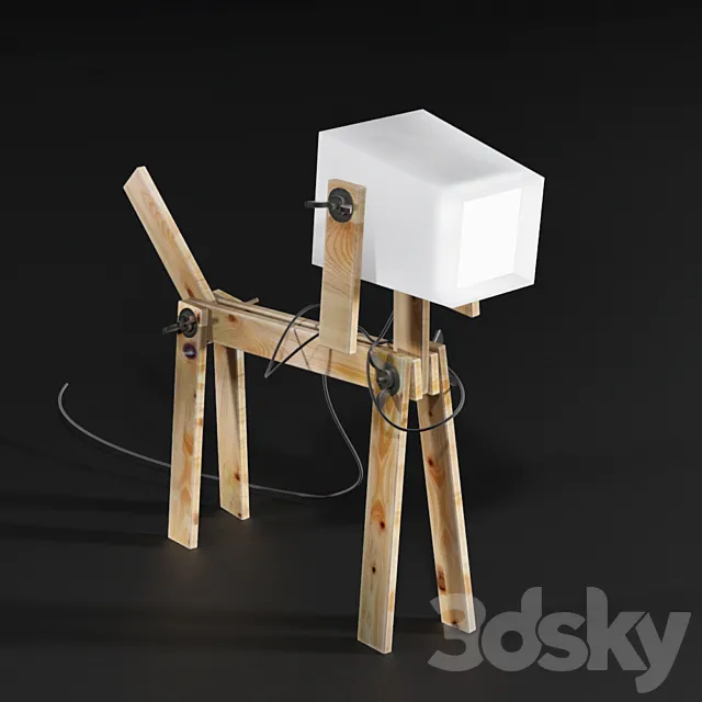 Table lamp The Dog 3DModel Table lamp The Dog 3DModel