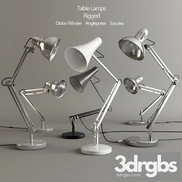 Table Lamps Rigged 3D Model Download Table Lamps Rigged 3D Model Download
