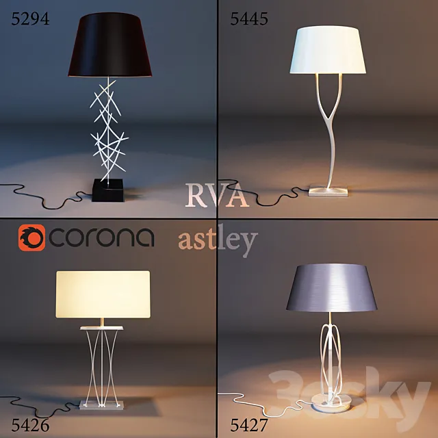 Table lamps RVAstley 3DModel