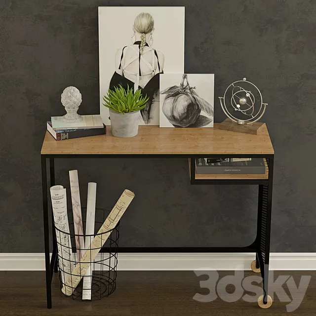 Table Laptop Fjallbo. 3D Model Table Laptop Fjallbo. 3D Model