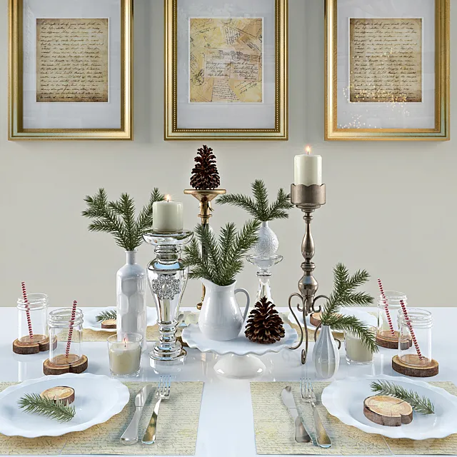 Table layout for the New Year 3D Model Table layout for the New Year 3D Model