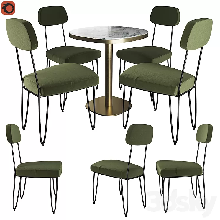 Table Lixfeld AM.PM chair Daffo La Redoute 3D Model Table Lixfeld AM.PM chair Daffo La Redoute 3D Model