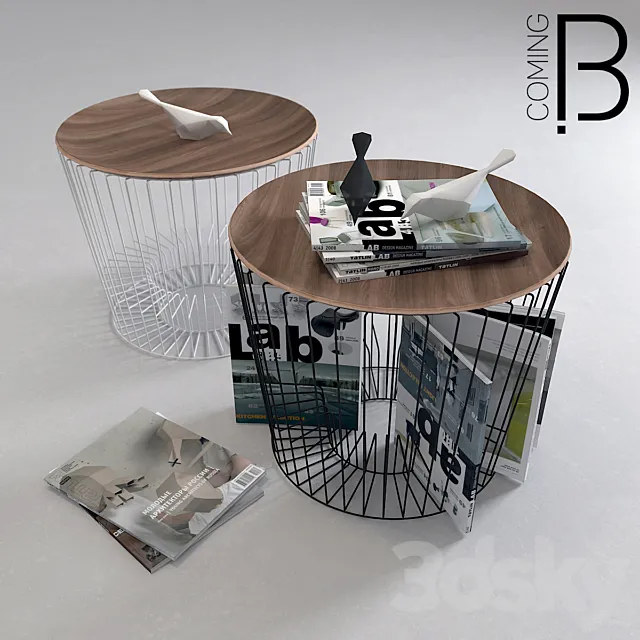 Table MATT COFFEE 3D Model