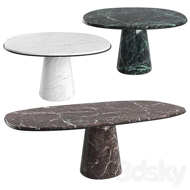 Table Meridiani OWEN 210_140 by Andrea Parisio 3D Model