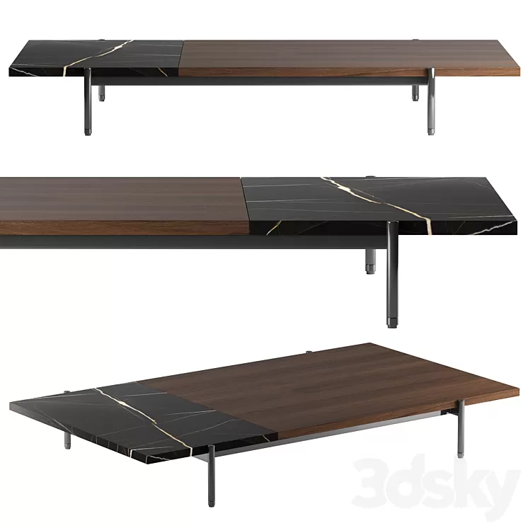 table Minotti Superquadra 2021 collection 3D Model table Minotti Superquadra 2021 collection 3D Model