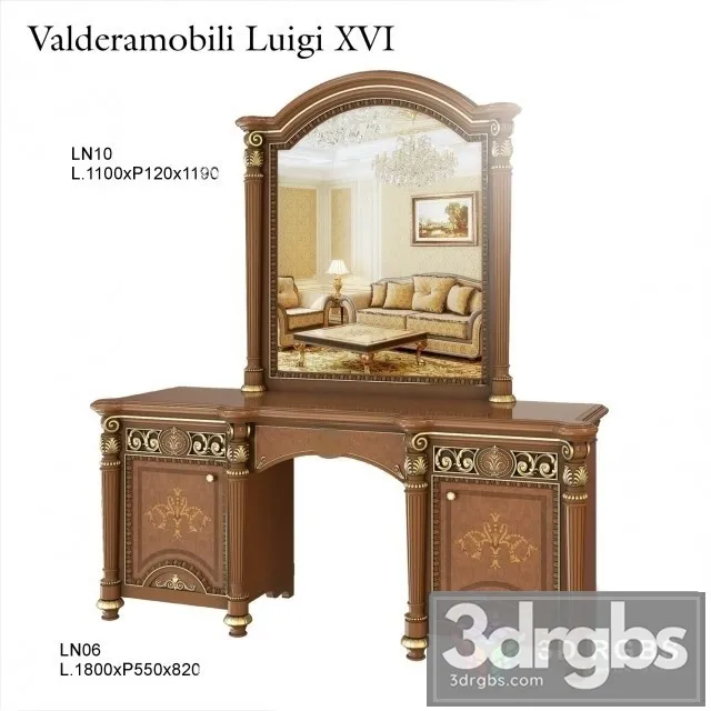Table Mirror Valderamobili Luigi XVI 3D Model Download
