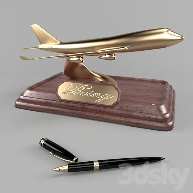 Table model of the Boeing aircraft 3D Model Table model of the Boeing aircraft 3D Model