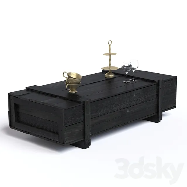 Table of old boards 3DModel