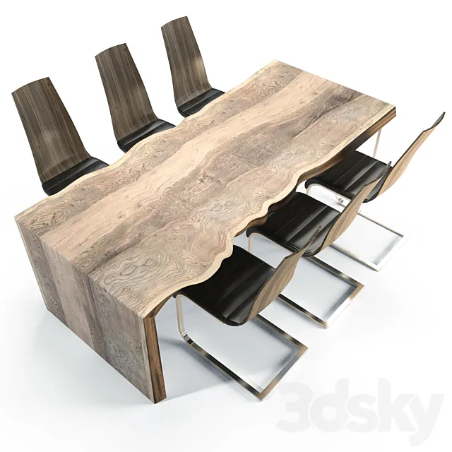 Table of solid wood 3DModel Table of solid wood 3DModel