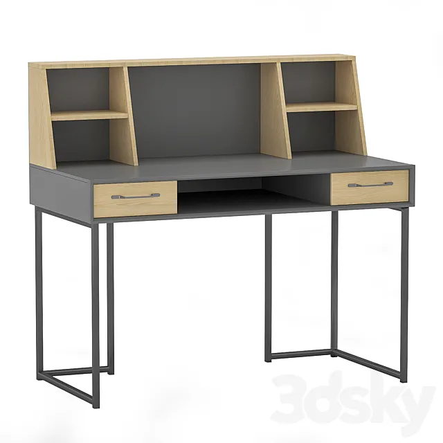 Table Quadro Onyx grey Gladstone Oak 3D Model Table Quadro Onyx grey Gladstone Oak 3D Model