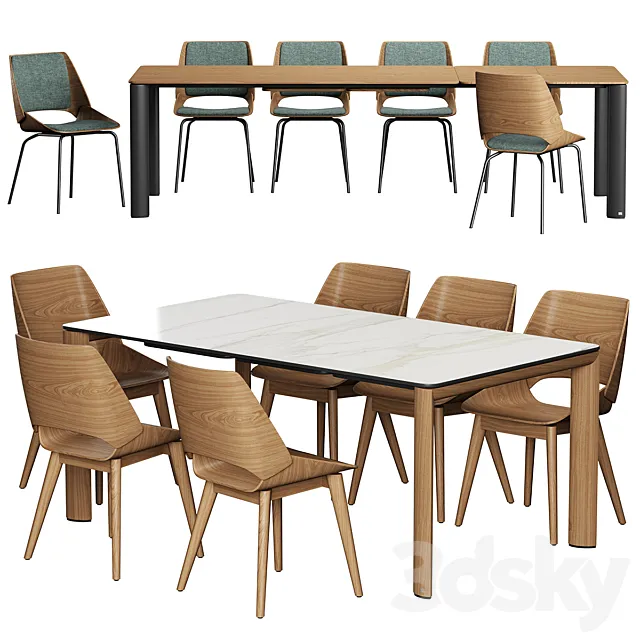 Table ROLF BENZ 957 Chair ROLF BENZ 650 3DModel