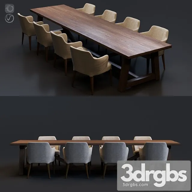 Table set 02 2 3D Model Download