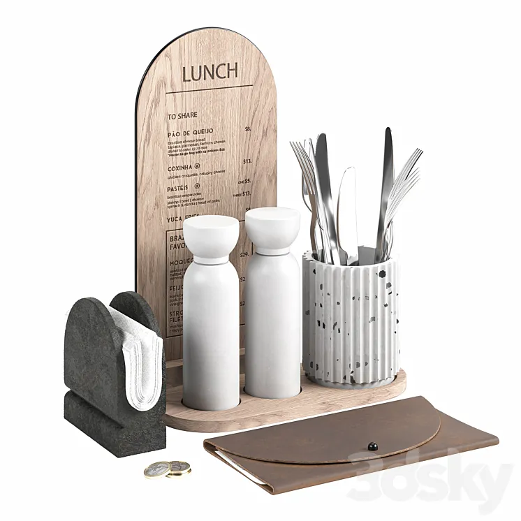 Table set 2 3D Model Free Download