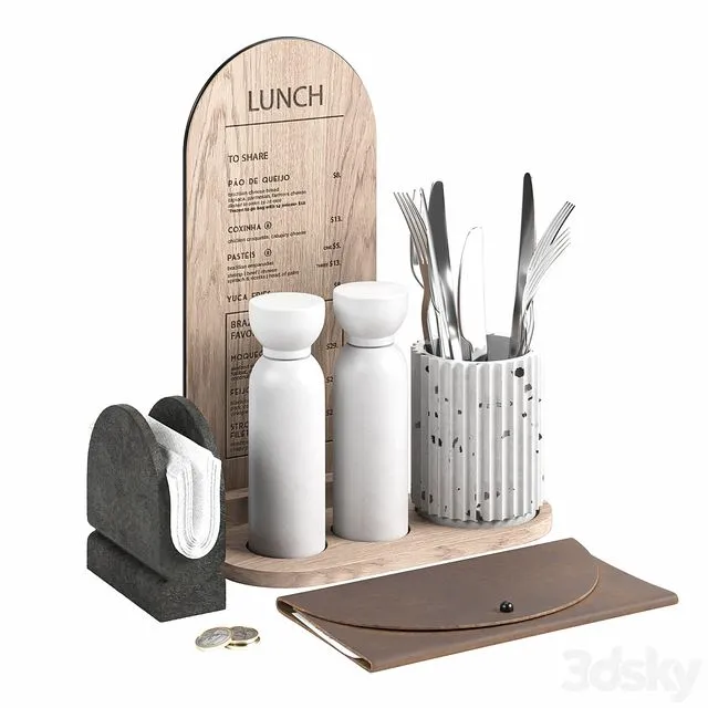 Table set 2 3D Model