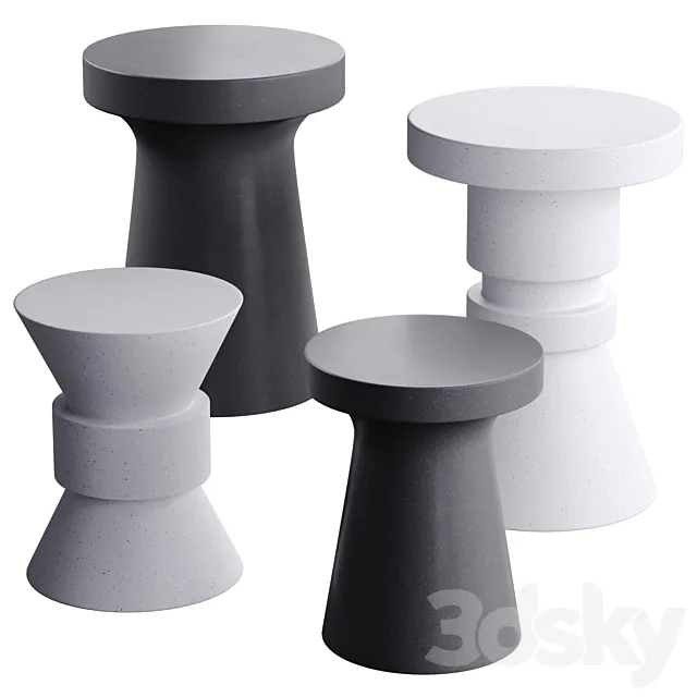 Table set Bello Jairo Cadiz La Redoute 3D Model Table set Bello Jairo Cadiz La Redoute 3D Model