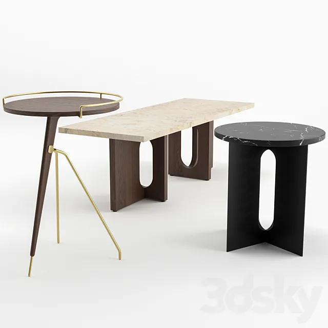 Table Set by MENU 3D Model Table Set by MENU 3D Model