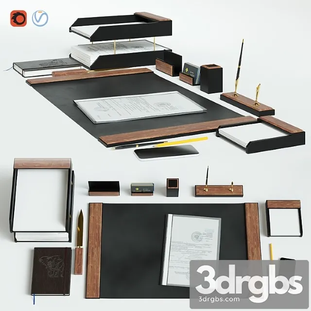 Table set for a manager 3D Model Download
