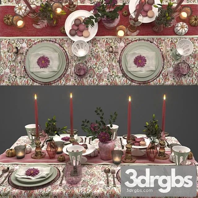 Table Setting 002 1 3D Model Download