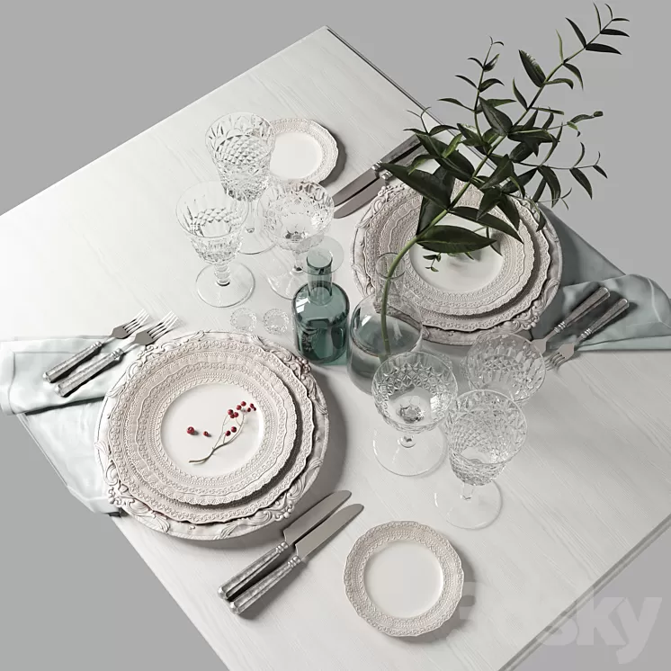 Table setting 002 3D Model