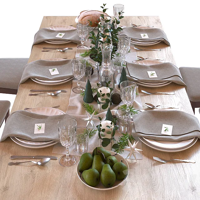 Table setting 01 3DModel