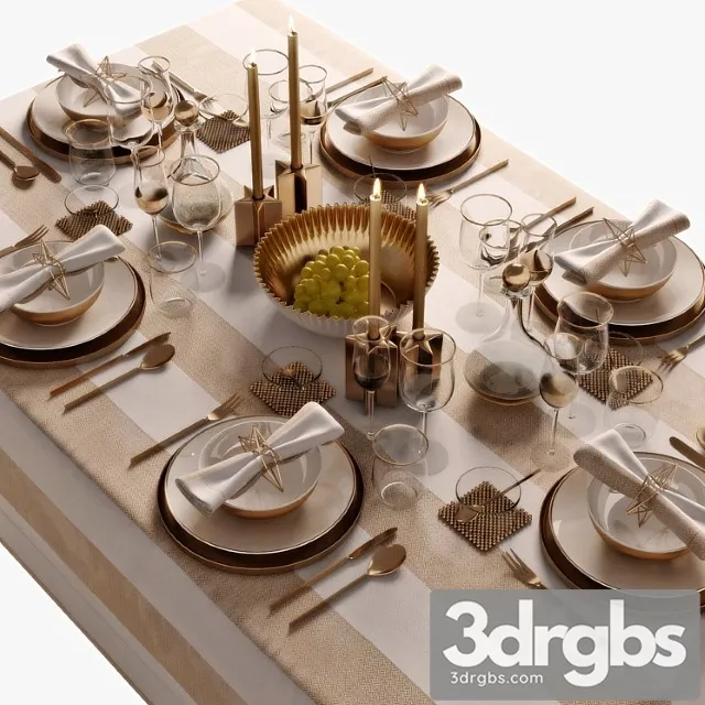 Table setting 05 3D Model Download
