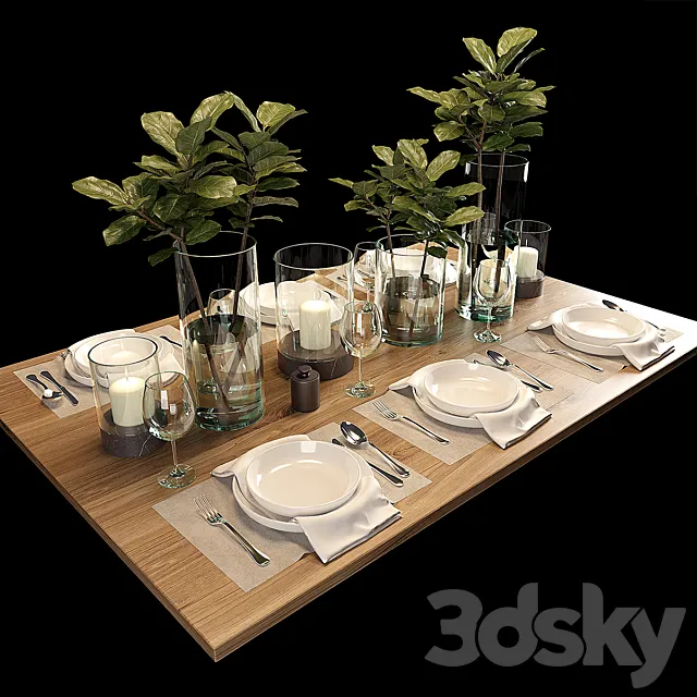 Table setting 1 3D Model