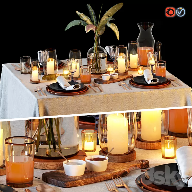 Table setting 1 3D Model
