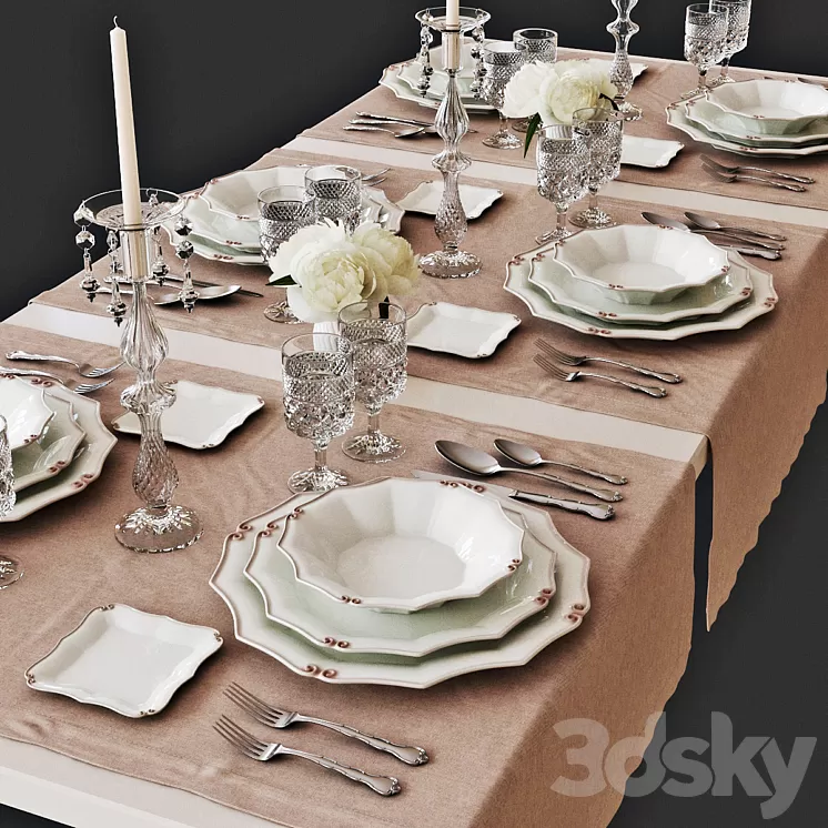 Table setting 11 3D Model