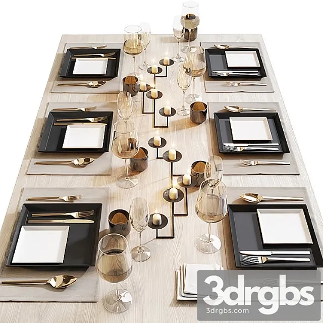 Table setting 12 3D Model Download