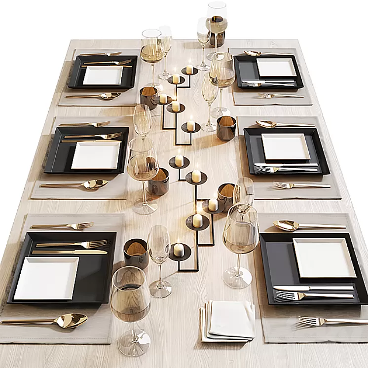 Table setting 12 3D Model